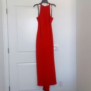 Calvin Klein Halter Evening Red Dress Size 8